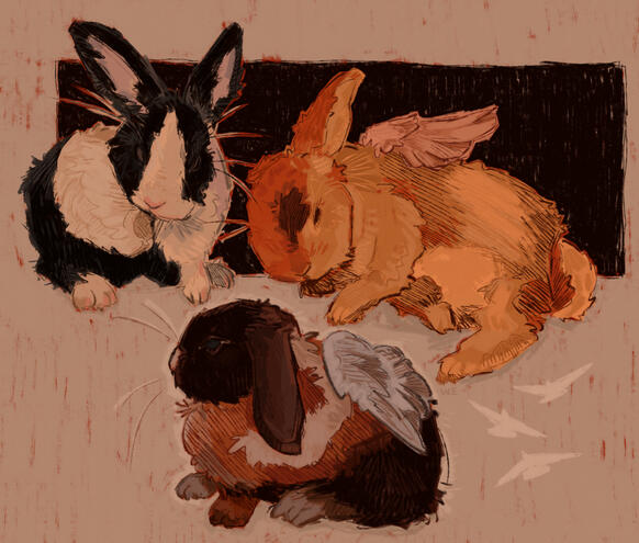 "The Bunnies" 2025. Digital art.