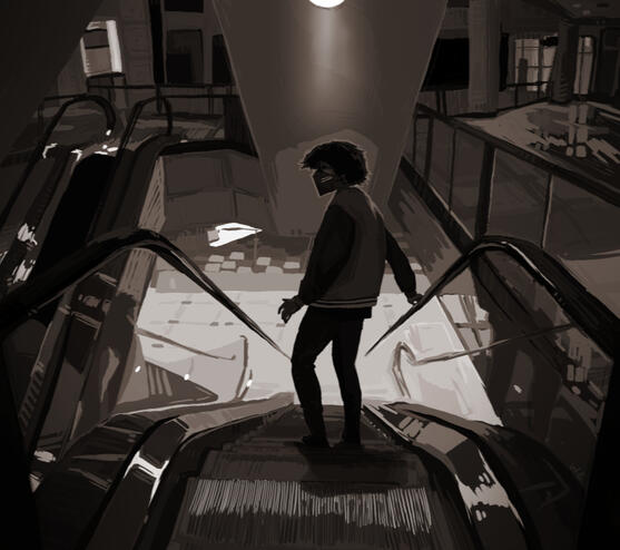 &quot;Right?&quot; 2023, Digital art.