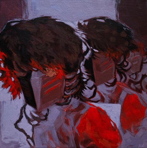 "There Were Many Like You" 2024. Acrylic on canvas, 10x10.