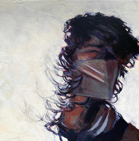 &quot;Sentient Amalgamation&quot; 2024. Acrylic on canvas, 8x10.